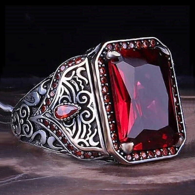 Anillo de Aleación Exagerado y Simple para Hombre