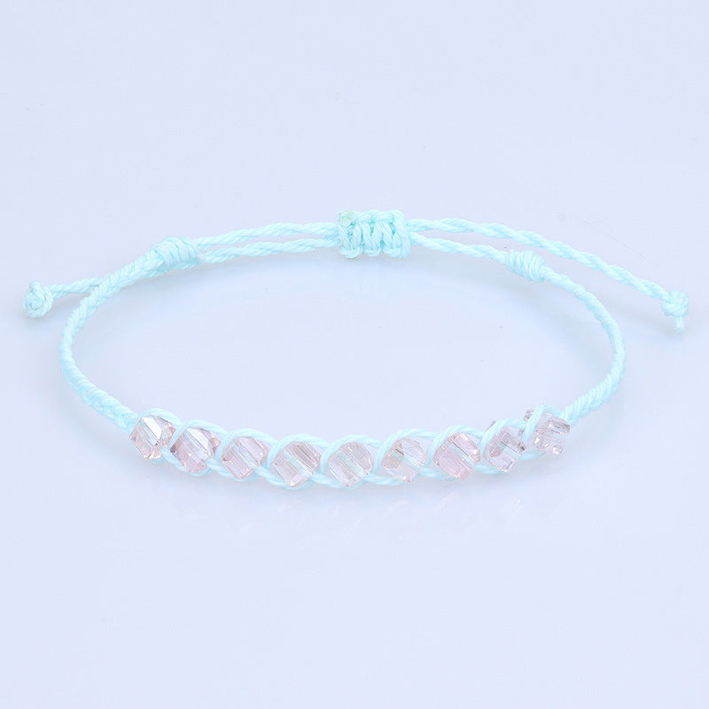Pulsera de Perlas de Cristal Cúbico - Diseño Hecho a Mano