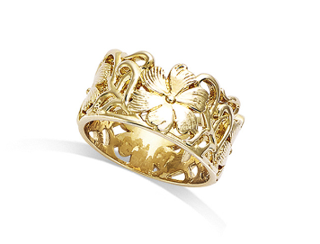 Anillo de Plata Esterlina con Diseño de Nicho para Mujer
