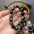 Pulsera Minimalista de Obsidiana Natural para Hombre