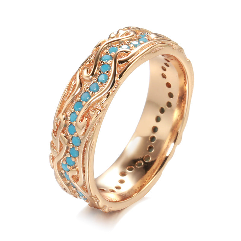 👑 Anillo Retro Zafiro Nicho ✨
