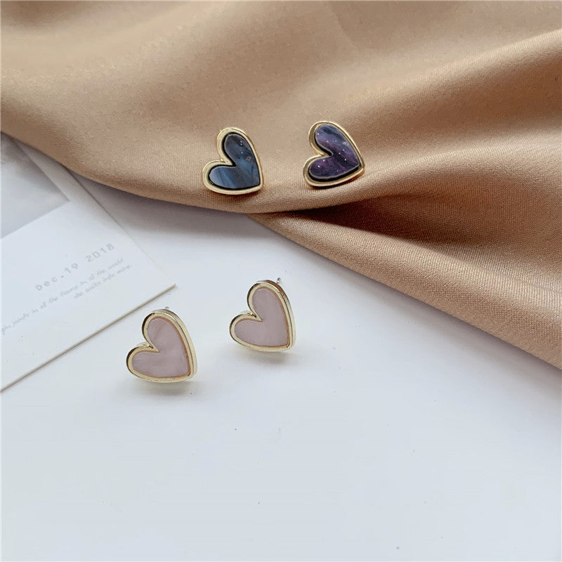 Pendientes Acrílicos Dulces con Forma de Corazón para Uso Diario