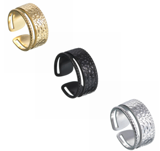 🔨 Anillo Ajustable con Patrón de Martillo para Mujer ✨