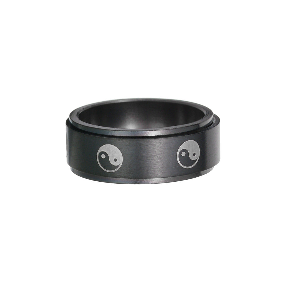 Anillo Giratorio de Acero Inoxidable para Descompresión Estilo Gossip para Todos
