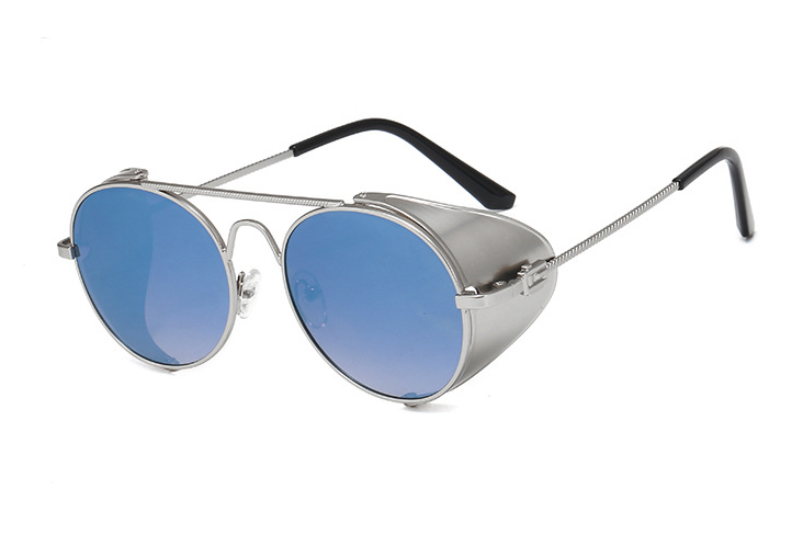 Gafas de Sol Redondas Estilo Steampunk Clásicas para Hombres y Mujeres