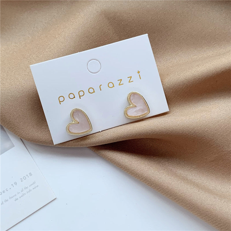 Pendientes Acrílicos Dulces con Forma de Corazón para Uso Diario