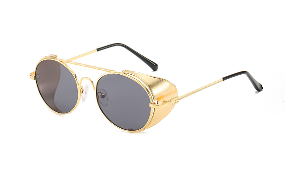 Gafas de Sol Redondas Estilo Steampunk Clásicas para Hombres y Mujeres