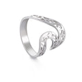 Anillo Cabeza de Onda con Patrón Hueco Geométrico